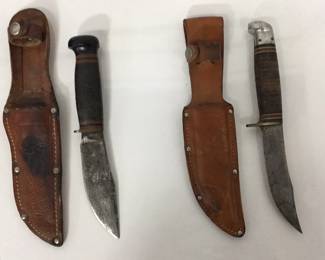 Vintage Fixed Blade Knives with Sheaths