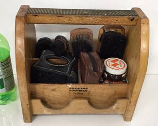 Vintage Wood ESQUIRE FOOTMAN DELUXE Shoe Caddy