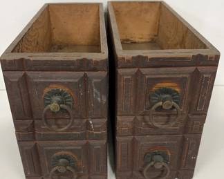 (4) Antique Sewing Machine Drawers