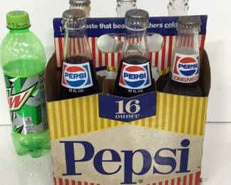 Vintage Cardboard PEPSI Carrier with Bottles