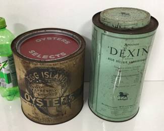 Antique Oyster Tin or Antique DEXIN Tin