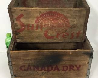 Vintage Wood Soda Crates