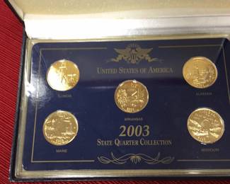 2003 State Quarter Collection- Gold Plated