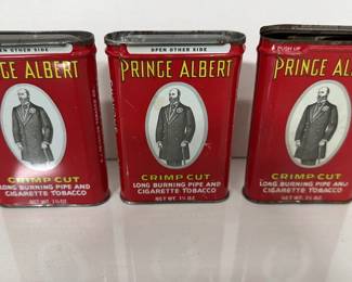 (3) Tin Prince Albert Cans