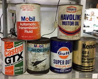 Vintage Metal Oil Cans