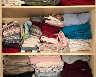 This is not the most exciting picture but we have lots and lots of linens