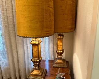 I nicknamed these the Graceland lamps (the shades are velvet).  They're pretty epic.