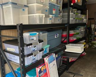 Great, like new, top quality heavy duty shelving in garage for sale.