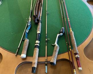 Vintage fishing poles