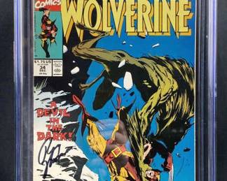 1990 Signed Wolverine Comic #34 CGC 9.2