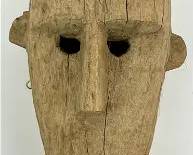 Dan Tribal Carved Wood African Face Mask Weathered Surface
