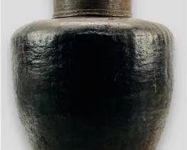 Borana People Ethiopian Tribal Coiled Fiber and Pitch Water Vessel African Basket
