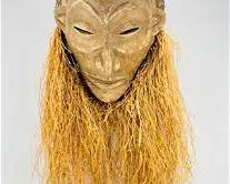 Dan Tribal Go Society Carved Wood African Face Mask w/Beard
