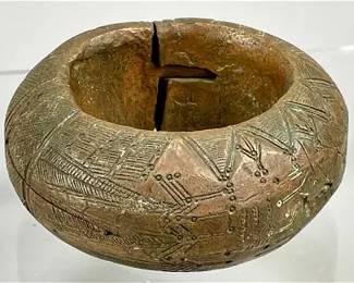 Heavy African Two-Part Ghana Tribal Currency Copper Cuff Anklet/Bracelet
