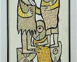 Chief Zacheus Olowonubi Oloruntoba Original African Tribal Painting on Cloth
