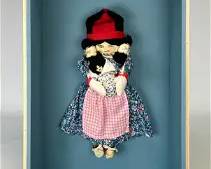 Innu Tea Tribal Doll in Large Shadow Box Labrador
