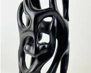 Makonde Carved Ebony Hardwood African Tribal Sculpture Tanzania #6
