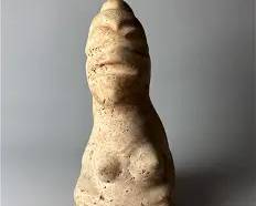 Arawak People Taino Tribal Carved Stone Pre-Columbian Female Figurine
