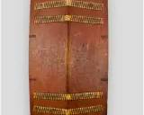 Antique 19thC Dayak Tribal Rattan and Wood Kliau Shield Borneo Indonesia
