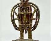 20thC Benin Bronze Tribal Horseback Warrior Horse Rider
