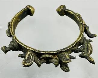 Large Taureg Lost Wax Cast African Bracelet Tribal Animal Cuff Anklet
