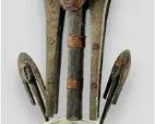 Bamana Tribal Carved Wood Marionette Figurine with Smaller Heads Segou Mali African Statue
