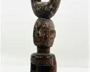 Kuba Carved Wood Figural Tribal Male Slingshot African Weapon
