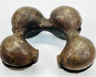 Dan African Iron Crotal Bell Bracelet Anklet Tribal Currency Liberia
