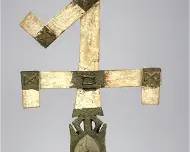 Dogon Tribal Kanaga African Carved and Painted Wood Mask Mali #1
