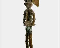 BWA Peoples Tribal Do Cult Cast Copper African Figurine Small Statue
