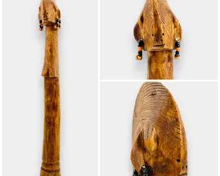 Burkina Faso African Carved Wood Mossi Biiga African Fertility Doll Tribal Statue
