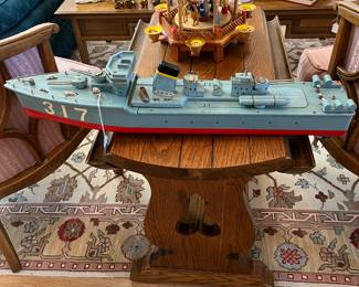 Double Drop Leaf Table. 
Hand Made Vintage Boat