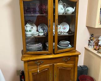 Vintage Plate Holder Cabinet