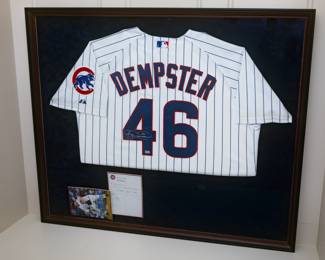 Autographed Signed Framed&nbsp;Ryan Dempster Chicago Cubs #46 Jersey (Authentication Sticker Hologram Number FJ919289 MLB.com) +&nbsp;Signed Note + Signed Photo Go Cubs