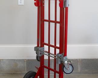 DAYTON 800 LBS Convertible Hand Truck Model #Model 6W855J: 18 in x 10 1/2 in, 48 1/2 in x 13 3/4 in x 12 in, Flat-Free Rubber
