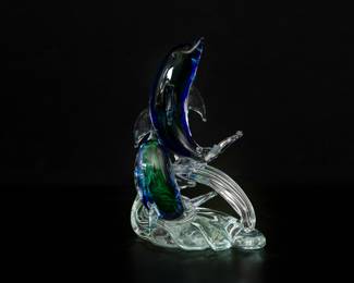 Dancing Dolphins Art Glass

