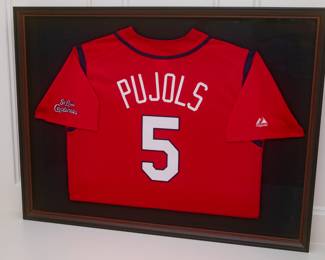 Framed Albert Pujols #5 St. Louis Cardinals Jersey

