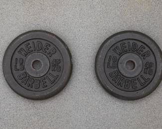 Weider Barbell Weights 10 LBS Each 4.5KG            