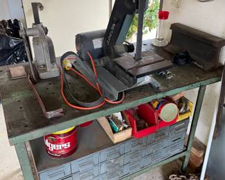 Vintage Workbench with Storage