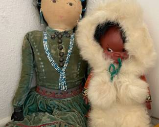 Vintage Ethnic Eskimo Doll with Real Fur