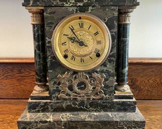 Vintage Marble Table Top Clock