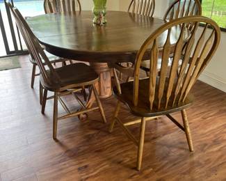Vintage Oak Wood Dining Table