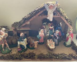 Vintage Christmas Nativity Scene