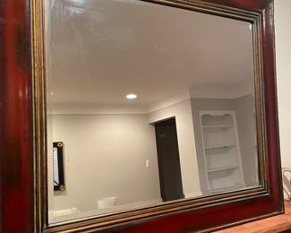 distressed/verde patina mirror