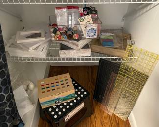craft items/cutting surfaces and step stool