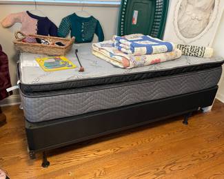 NEW twin mattress, box spring and frame