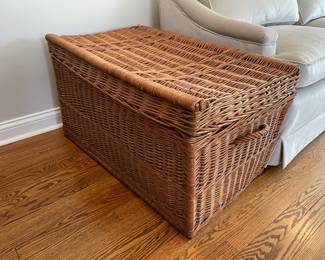 large wicker storage basket