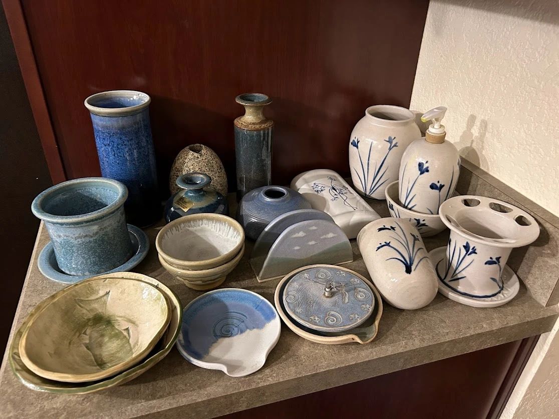 MANY of these studio pottery items sold on 3/2