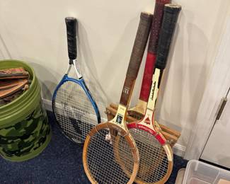 Vintage tennis rackets
