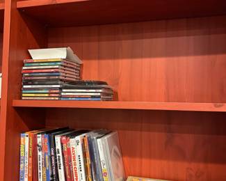 Red/Orange wood hutch/cabinet